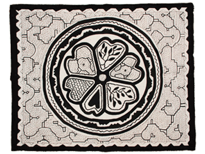 Manto original pintado a mano shipibo conibo 58*80cm