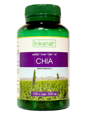 Capsulas de Aceite de Chia (100 x 500mg.) 