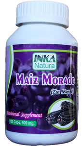 Maíz Morado en capsulas 100 x 500 mg